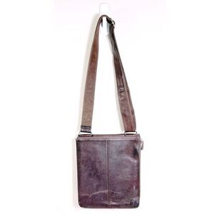Fossil Brown Leather Rectangular Crossbody